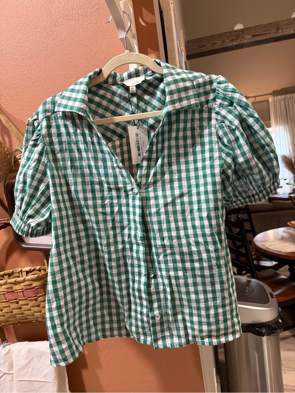 Pinch Green Gingham Short-Sleeve Shirt